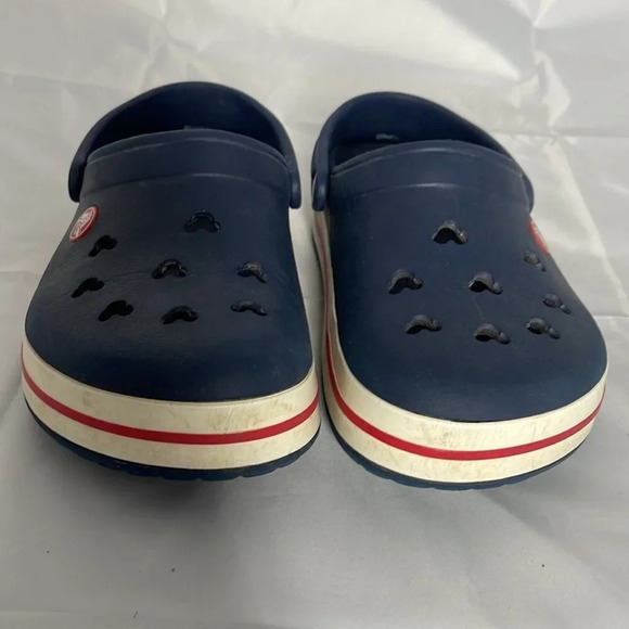 DISNEY X Crocs Collab Parks Mickey Cutout White Red Navy Blue Men 4 Ladies 6 - Picture 7 of 12